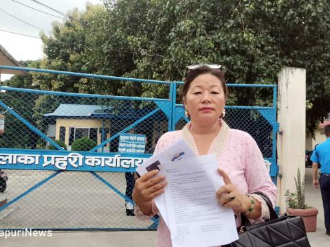 सामाजिक सञ्जालमा गाली बेइज्जती गर्ने विरुद्ध पञ्चकला राईले प्रहरी कार्यालयमा दिइन् उजुरी